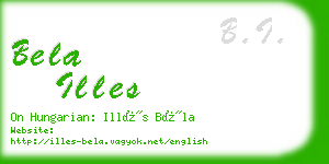 bela illes business card